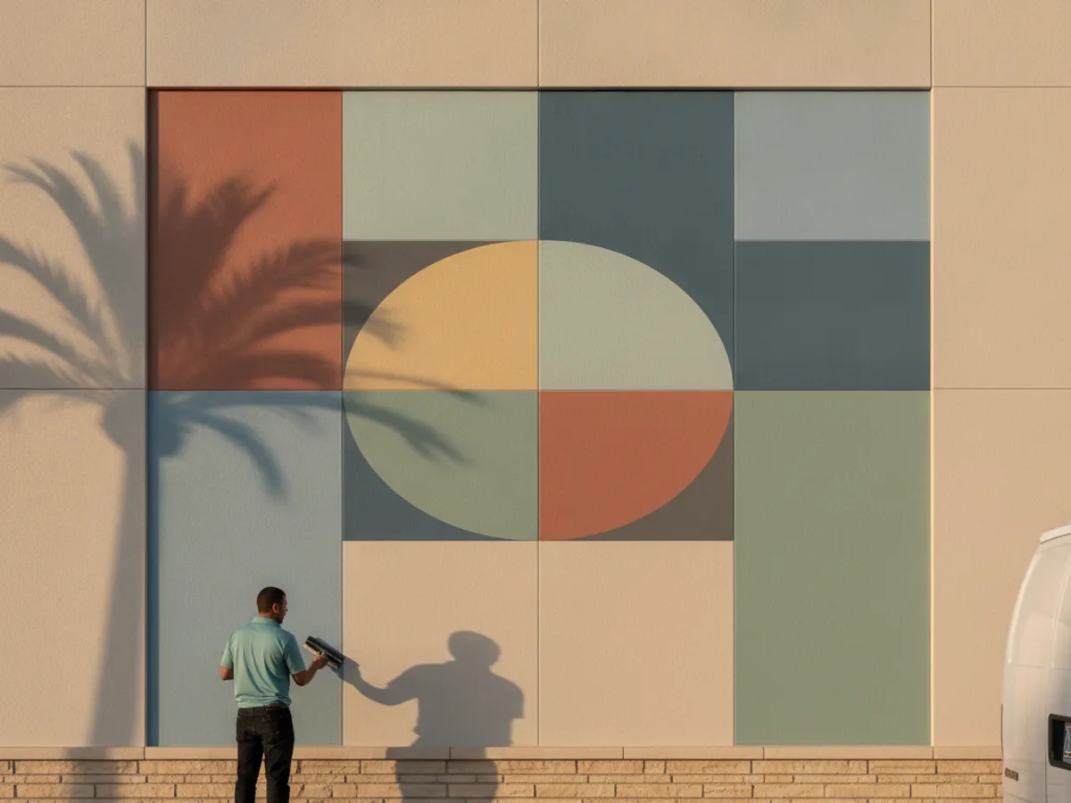 Exterior wall measured for a large vinyl graphic