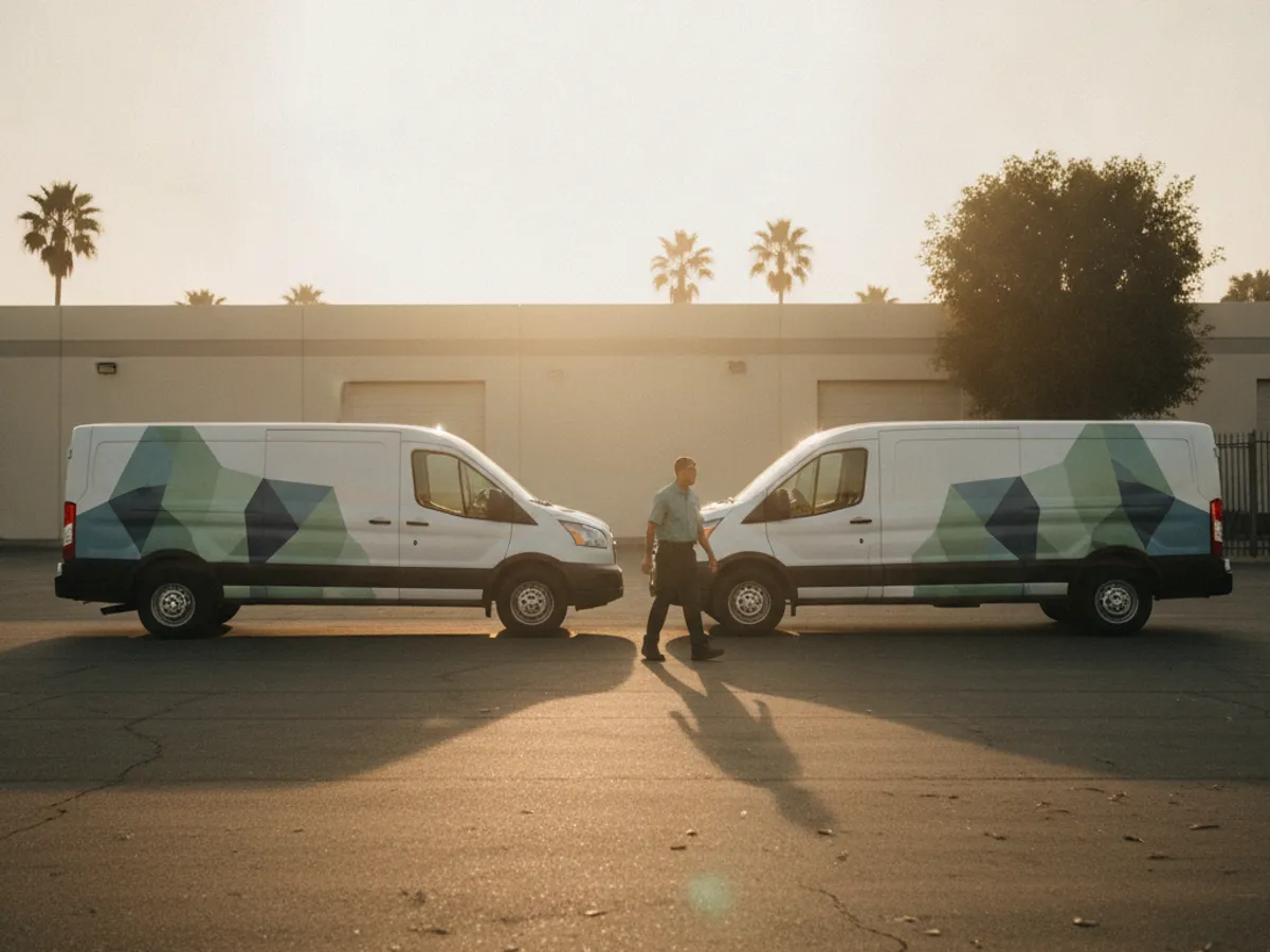 Matching vinyl graphics planned for several work vans